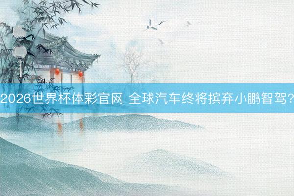 2026世界杯体彩官网 全球汽车终将摈弃小鹏智驾?