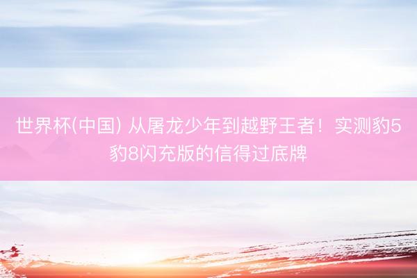 世界杯(中国) 从屠龙少年到越野王者！实测豹5豹8闪充版的信得过底牌