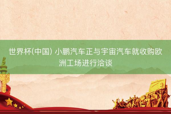 世界杯(中国) 小鹏汽车正与宇宙汽车就收购欧洲工场进行洽谈
