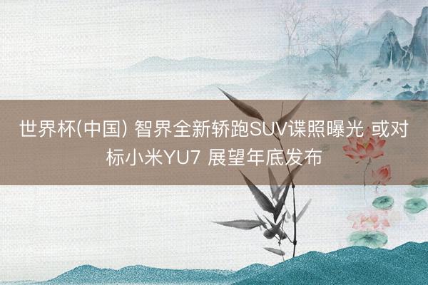 世界杯(中国) 智界全新轿跑SUV谍照曝光 或对标小米YU7 展望年底发布
