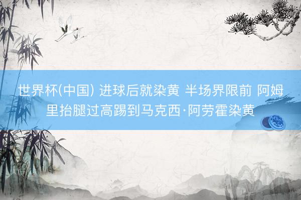 世界杯(中国) 进球后就染黄 半场界限前 阿姆里抬腿过高踢到马克西·阿劳霍染黄